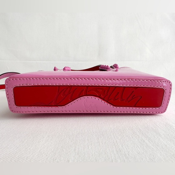 ✨New CHRISTIAN LOUBOUTIN Cabata Nano East West Patent Leather Tote Bag Gummy - Picture 6 of 14